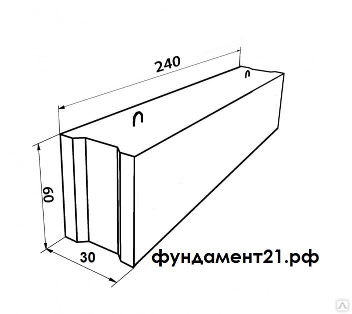 Фундаментный блок ФБС 24.3.6т