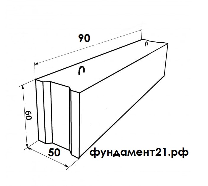 Фундаментный блок ФБС 9.5.6Т